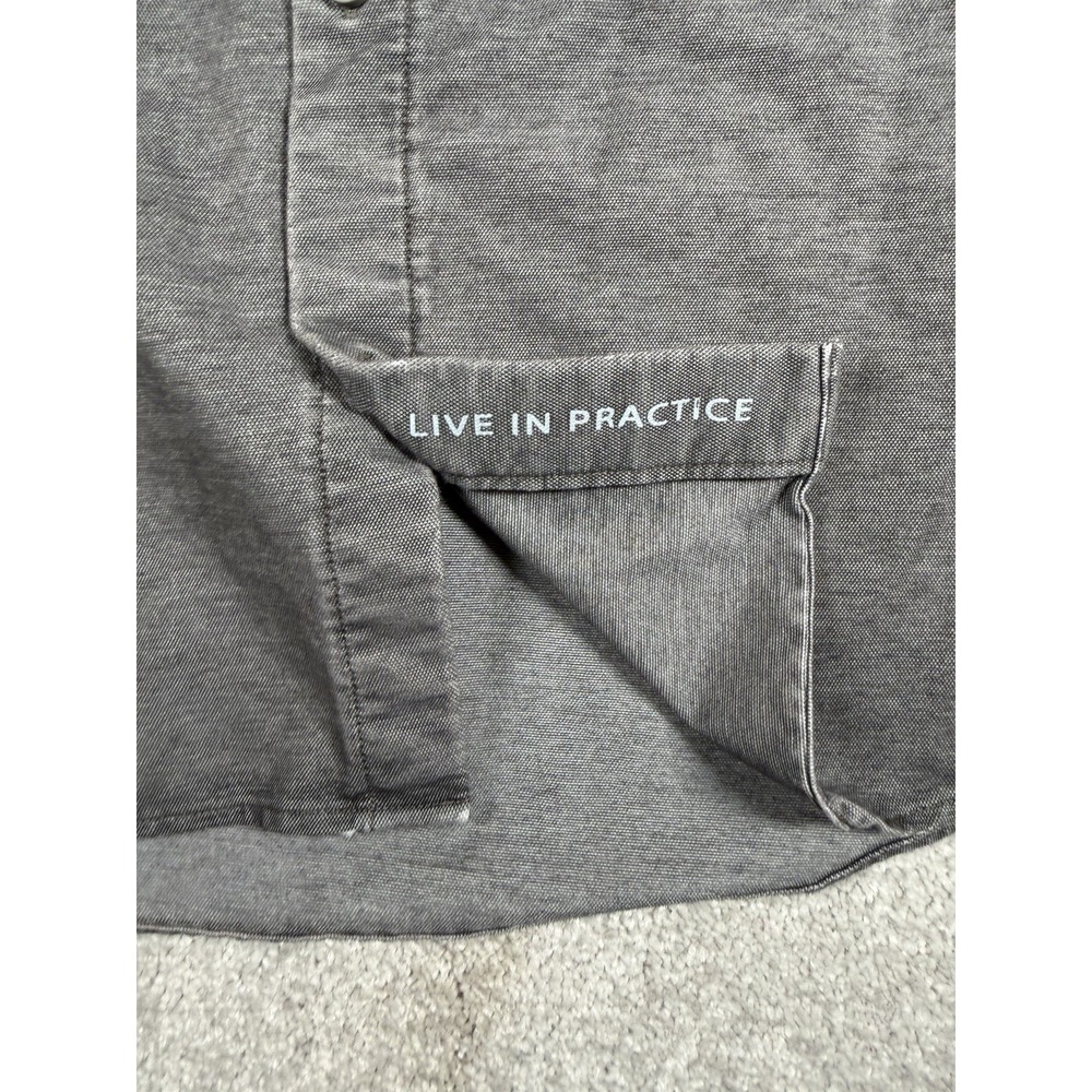 Lululemon Shirt Men M* (40") Gray Commission L/S Button Stretch Live In Practice - Picture 5 of 12
